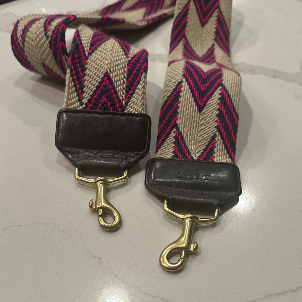 Chevron Patterned Strap with Gold Hardware - image 4